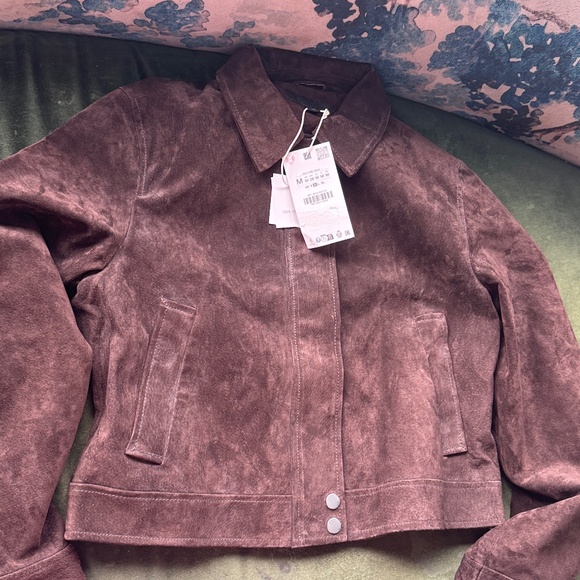 ZARA 100% LEATHER SHORT JACKET - Picture 10 of 10